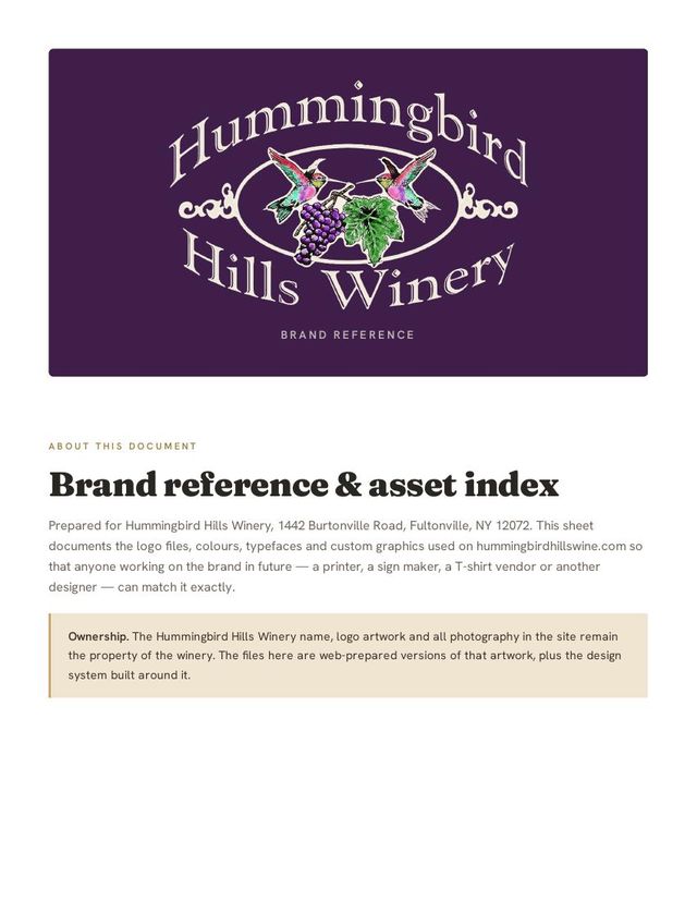 Brand reference guide cover