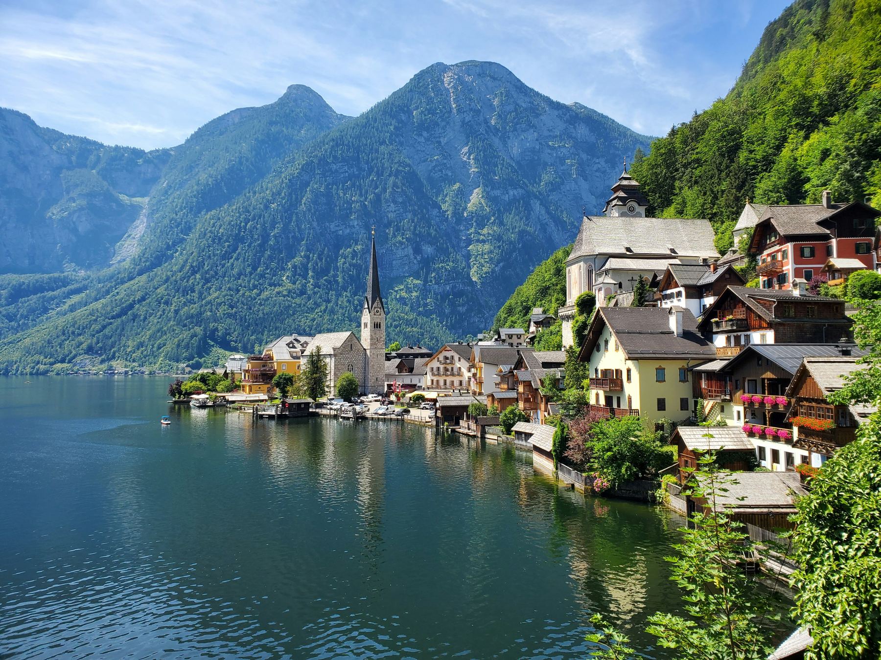 The lakeside village of Hallstatt, Austria